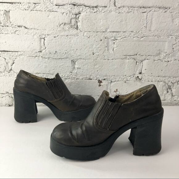 Vintage Lower East Side Chunky Toe Platform Heels - Picture 1 of 13